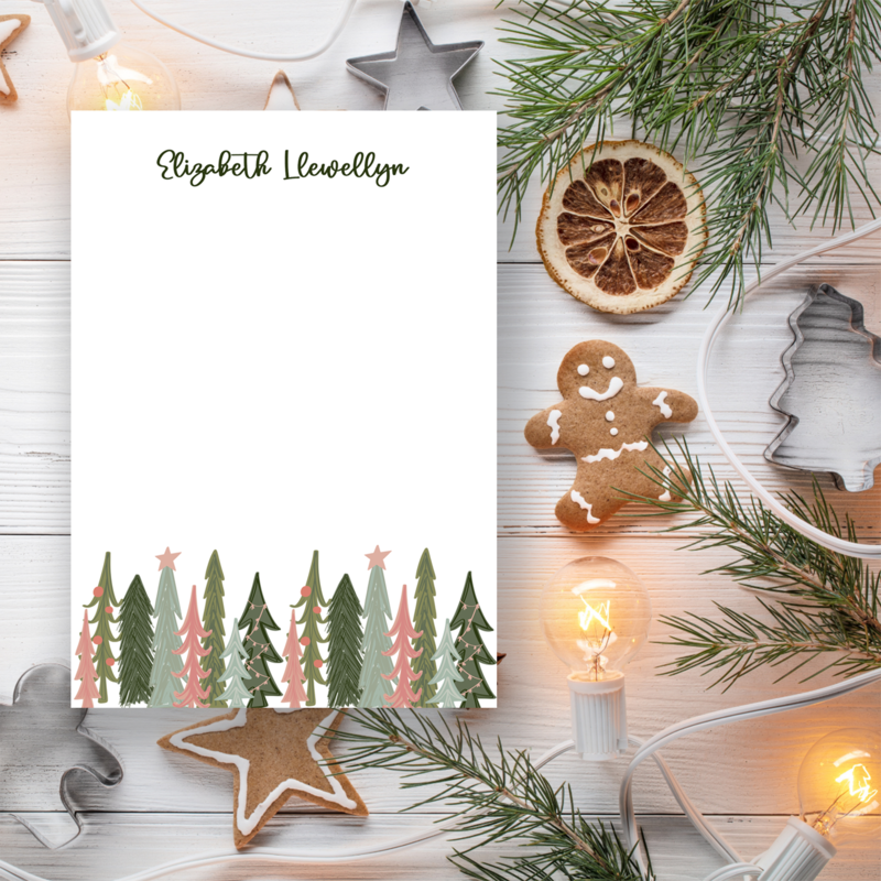 Christmas Notepad, Christmas Stationary, Gift for Her, Christmas Accessories,  Personalized Christmas Notepad, Christmas Gifts, Holiday Gifts